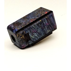 BAKx - 2412-2 - blue/pink/yellow dyed flame boxelder burl 01